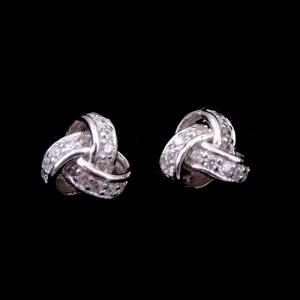 Wholesale Round Shape Cubic Zirconia Stud Earrings 925 Silver Jewelry Stores from china suppliers