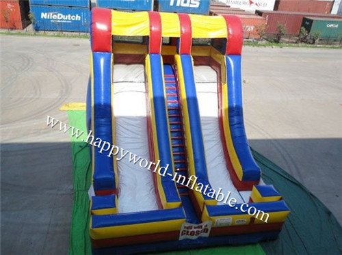 Quality Inflatable Double line slip and slide , inflatable slip n slide , inflatable dry slide for sale
