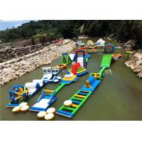 PVC Inflatable Aqua Park With Obstacles Anti - UV Heat Resistance Material