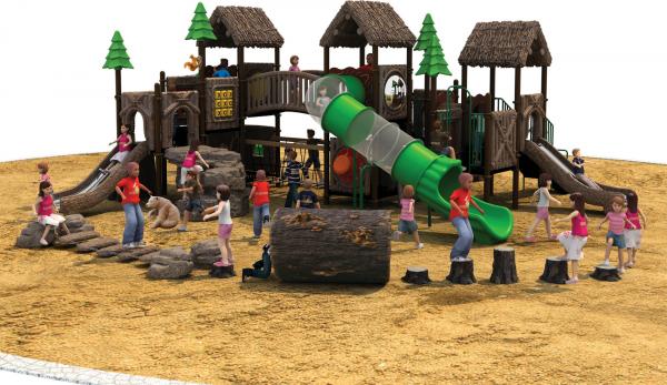 Quality Outdoor Playground Type and Plastic Playground Material outdoor play area for sale