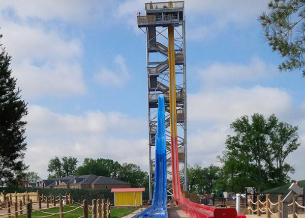 High Speed Rainbow Water Slide For 360 Riders Per Hour / Water Play Equipment