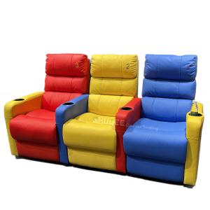 Wholesale 3D Colorful Home Cinema Sofa VIP Leather Theater Seat With Electric Recliner from china suppliers