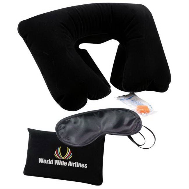 Wholesale 4 in 1 airline travel kit, 5 in 1 airline travel set, inflatable pillow set from china suppliers