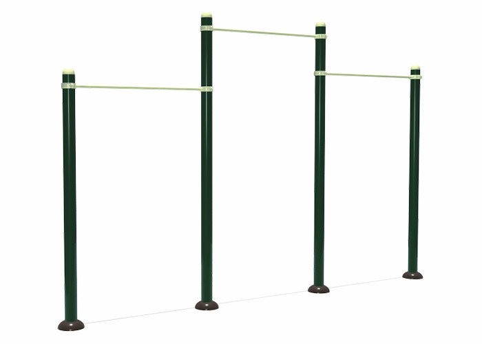 China Three Persons Garden Fitness Equipment , Stable Outside Workout Equipment Uneven Bars on sale