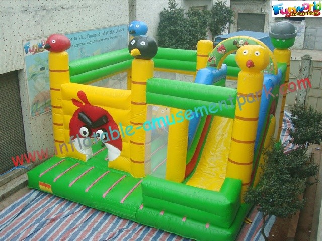 Quality 0.55mm PVC Tarpualin Inflatable bouncer slide Combo , Bouncer Jumpers Custom for sale