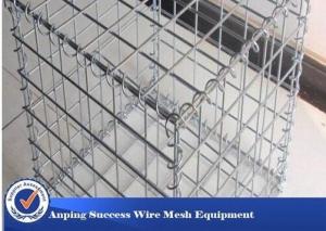 Wholesale Silver Galvanized Gabion Mesh Cage / Stone Cage Wire Mesh Easy Install from china suppliers
