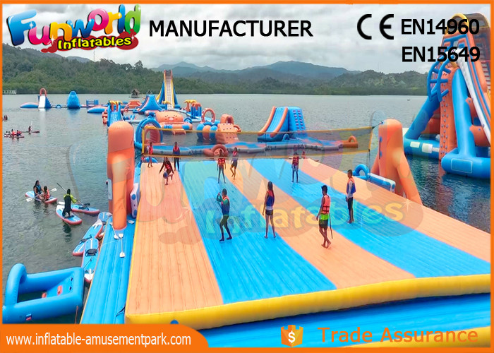 Wholesale High Durability Floating Inflatable Water Park Blue And Yellow Color from china suppliers