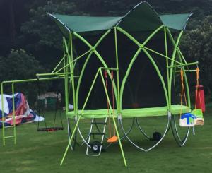 Wholesale Kids Like Muliti-function Outdoor Fitness Trampoline with Swing and Crawling Ladder from china suppliers