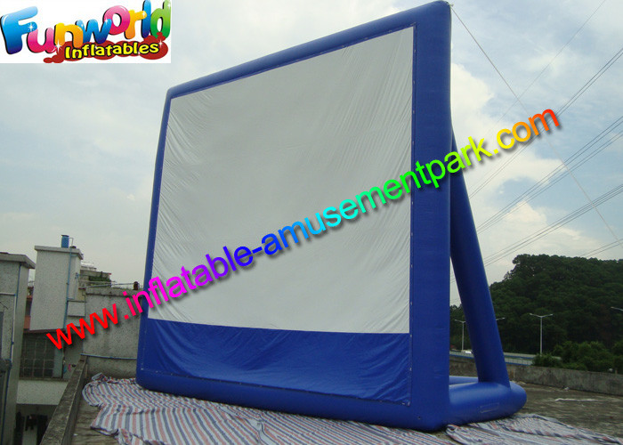 Wholesale 11 x 10 Dark Blue Inflatable Movie Screen , Inflatable Projector Screens / Theater from china suppliers