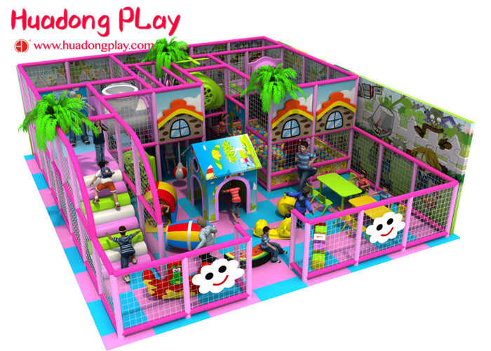 Wholesale Candy Style Indoor Playground Equipment , Pink Commercial Indoor Play Structures With Mini Size Slides from china suppliers