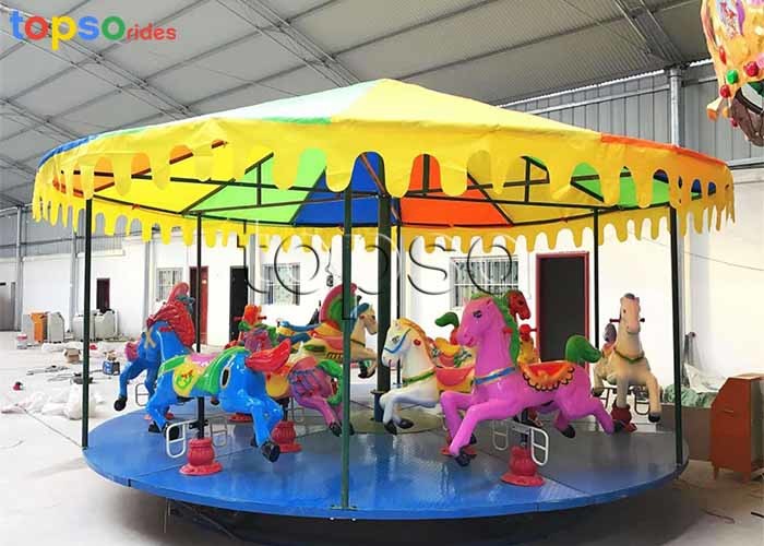 Wholesale Outdoor Playground Portable Amusement Rides 16 Seat Foldable Fair Carousel Ride from china suppliers