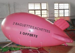 Wholesale Large Pink Inflatable Balloons Airship Model For Advertising Event / Airship Balloon Flying from china suppliers