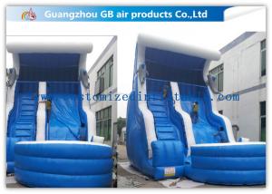 Wholesale Blue Color Inflatable Water Slides For Adults , Inflatable Swimming Pool Water Slide from china suppliers