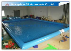 Wholesale Blue Inflatable Swimming Pool With Platform , Large Inflatable Pool For Adults from china suppliers
