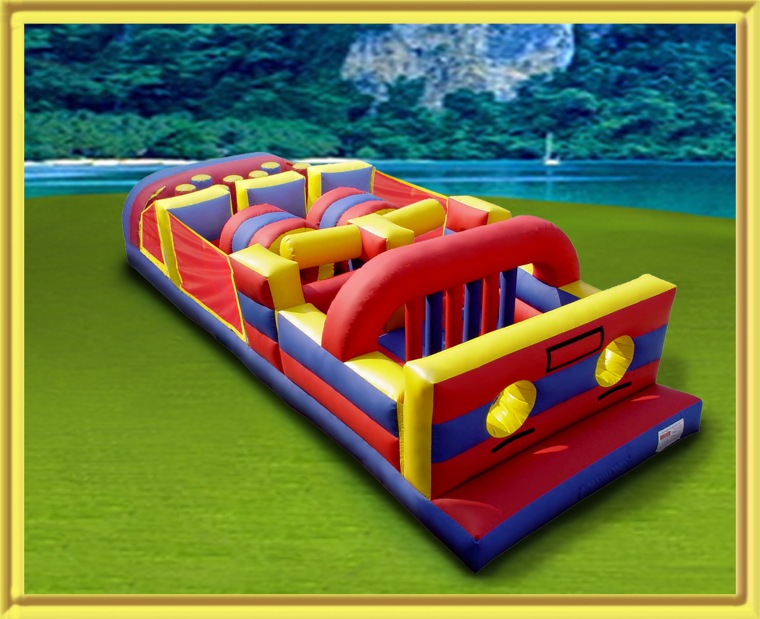 Buy cheap train inflatable obstacle course for fun from wholesalers