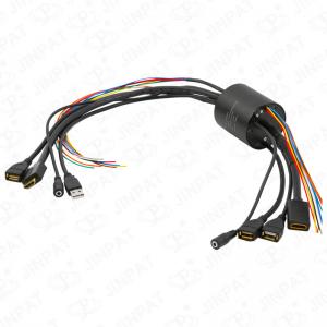 Wholesale IP54 13 Circuits Through Bore Slip Ring Transferring Current Signal HDMI USB2.0 Signal Simultaneously from china suppliers