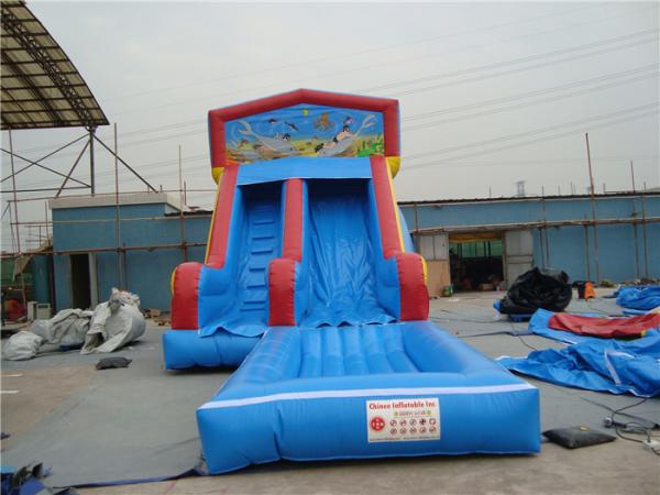 Quality Durable Inflatable Slip N Slide With Jump Blow Up Playhouse CE / EN14960 Certificate for sale