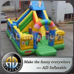 Wholesale Top grade outdoor fooyball theme inflatable bouncy slide from china suppliers