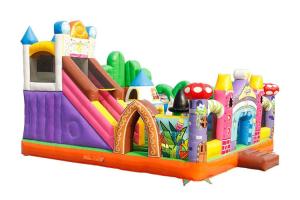 Wholesale 0.55mm PVC Inflatable Bouncy Castle Playground For Rental Full Color Printing from china suppliers