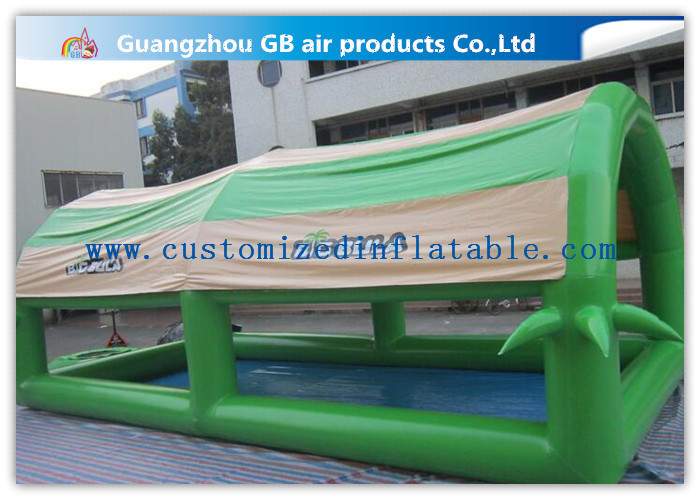 Wholesale Customized Green Small Family Inflatable Pools For Kids / Adults With Cover Tent from china suppliers