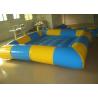 Buy cheap Rectangular Yellow / Blue Inflatable Above Ground Pools , Inflatable Family Pool from wholesalers