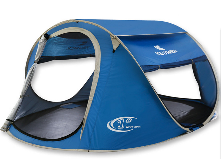 Convenient Pop Up Beach Tent , Instant Camping Tents With Sunshade Cover