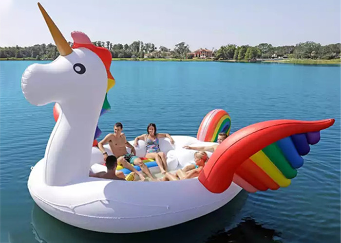 Wholesale Inflatable Island Float Adult Water Toy 6 Person Inflatable Unicorn Pool Float from china suppliers
