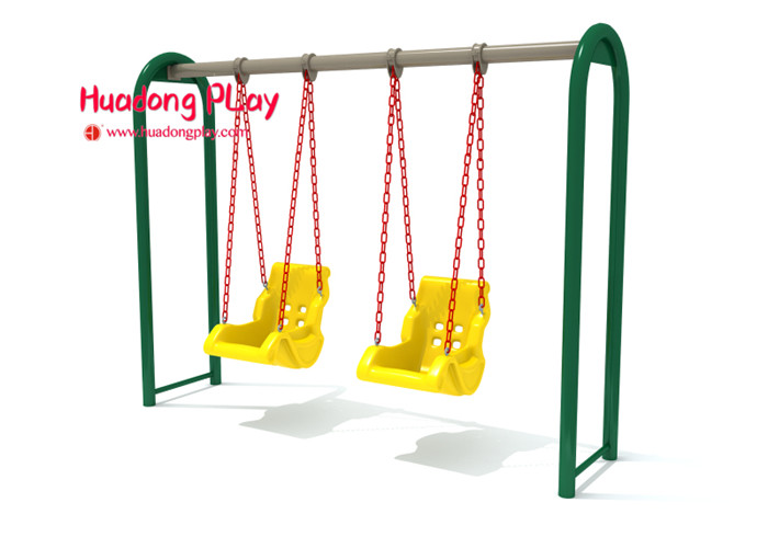Wholesale Yellow Color Playground Equipment Swings Double Seats Eu Standard En1176 Gs Safety from china suppliers