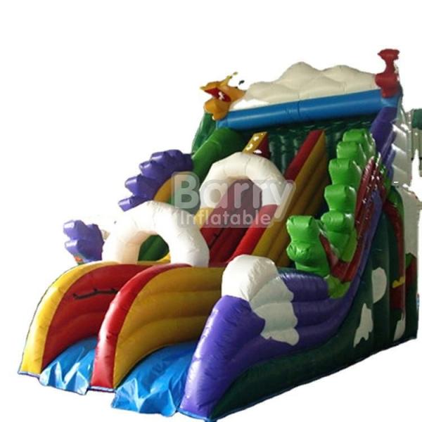 Quality PVC Tarpaulin Rainbow Commercial Inflatable Water Slides For Kids for sale
