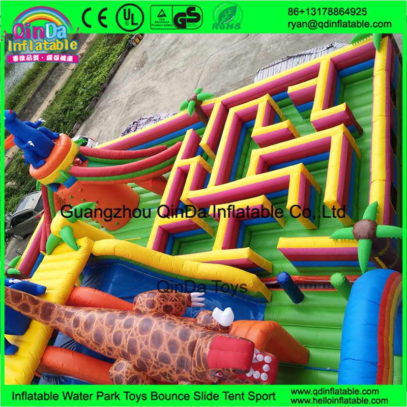 Wholesale Hot Sale Cartoon inflatable big fun city for sale, commercial Mega inflatable playground, inflatable amusement park from china suppliers