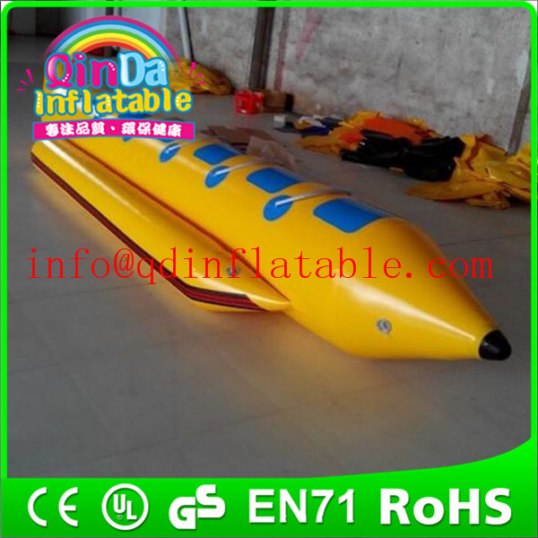 Wholesale QinDa inflatable water ski boat floating boat for sale drag by motor boat from china suppliers