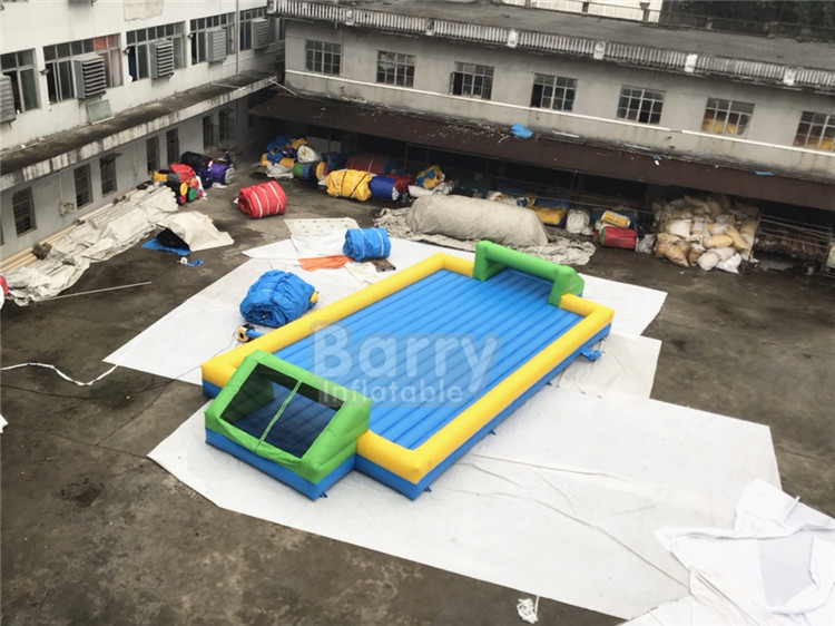 Door Close To Door Outdoor Inflatable Soap Football Arena , Inflatable Water Football Pitch With Bottom