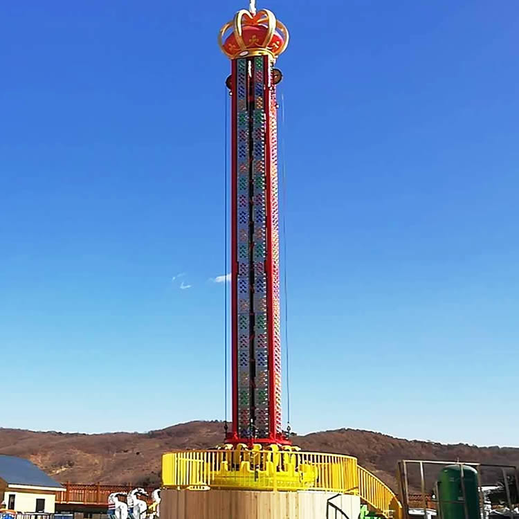Wholesale Spin Drop Free Fall Tower / Drop Tower Ride With Colorful LED Lights from china suppliers