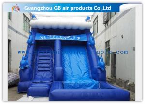 Wholesale Blue Large Wet Inflatable Water Slide Into Pool For Water Amusement / Garden from china suppliers