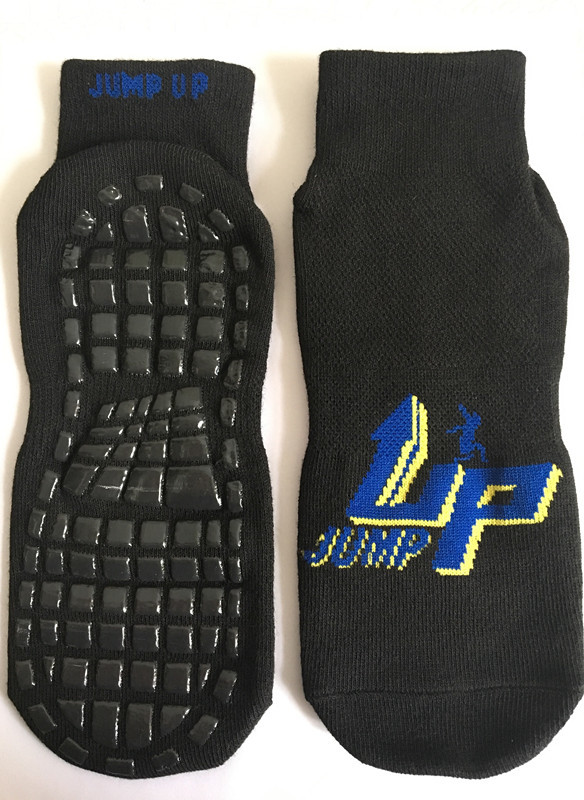 Wholesale China Anti-Bacterial and Breathable Trampoline Socks Indoor Trampoline Cotton Anti-skid Socks for Trampoline Sports from china suppliers