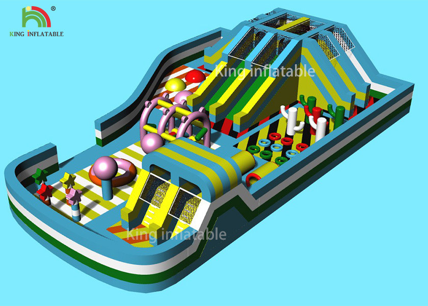 Wholesale 22*15 m Inflatable Amusement Equipment Kids Play Park Dry Slide Bouncer from china suppliers