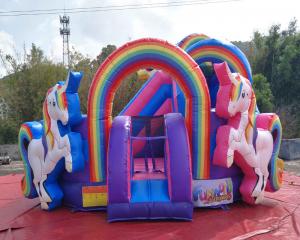 Wholesale Durable PVC Inflatable Unicorn Bouncy House For Birthday Party Quadruple Stitching from china suppliers