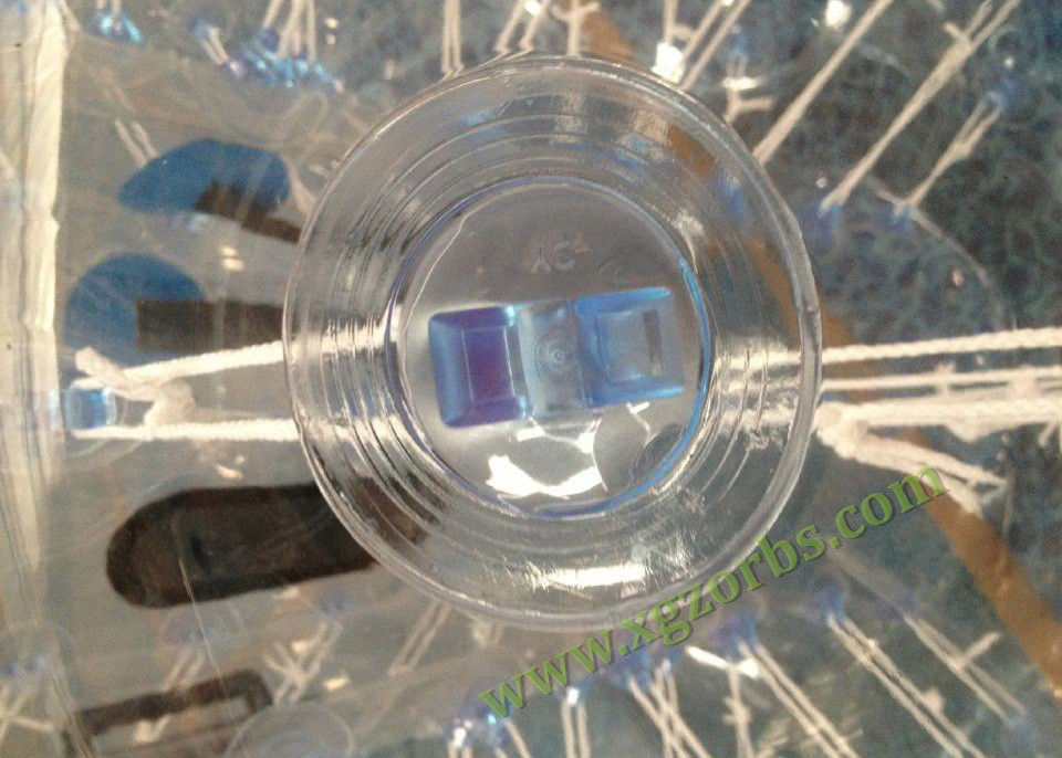 Half Blue Half Clear Inflatable body zorb body bumper ball for adults