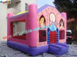 0.55mm PVC Tarpaulin Kids Pink Princess Inflatable Moonwalk Commercial Bouncy
