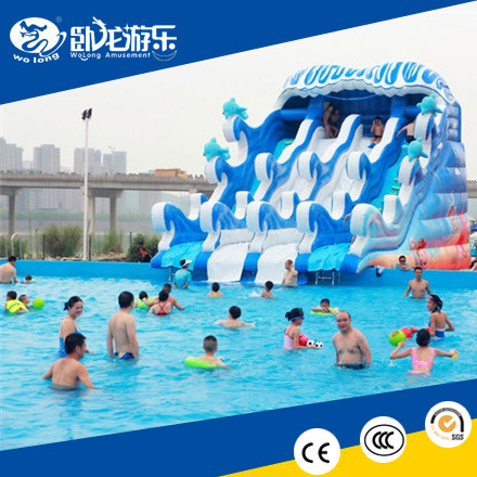 Hot Sale Used Swimming Pool Slide , Giant Inflatable Water Slide for sale