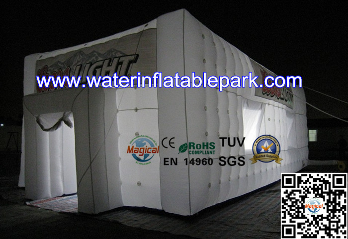 China Bespoke Led Inflatable Cube Tent / Inflatable Party Event Tent 8 x 4 m on sale
