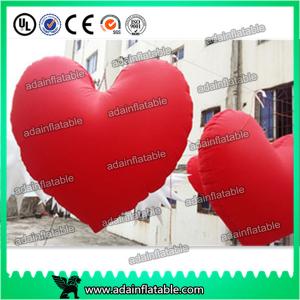 Wholesale Valentine's Day Decoration Red Inflatable Heart With LED Light For Club Hanging Decoration from china suppliers