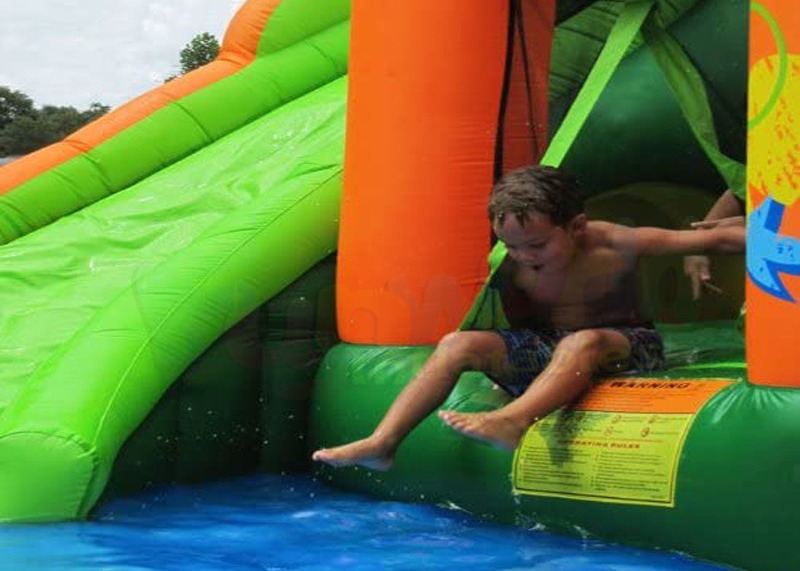 Wholesale 0.55mm Tarpaulin Plato Pool Slide Inflatable Water Parks from china suppliers