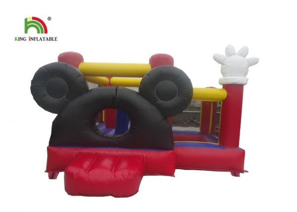 Quality Red Softplay Mickey Cartoon Inflatable Jumper Castle Bouncer With Ocean Ball for sale