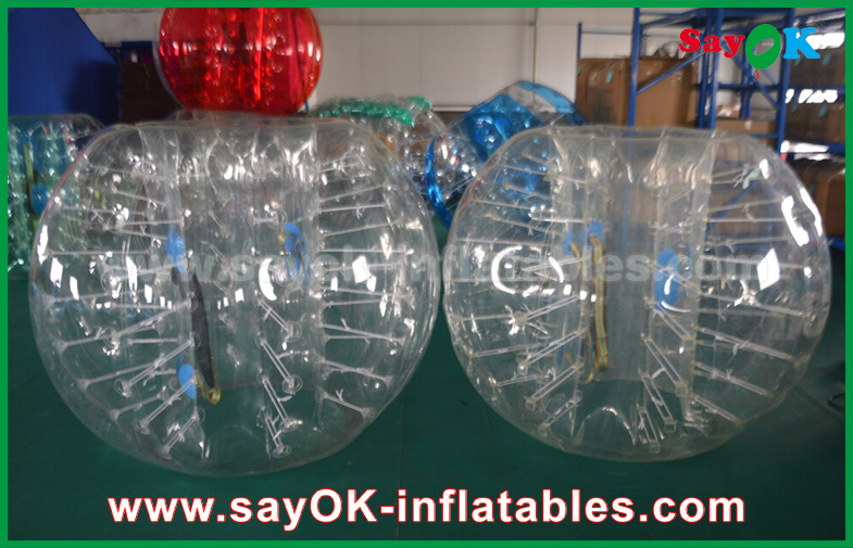 Quality Inflatable Games For Adults Transparent 0.8mm / 1.0mm PVC / TPU Bubble Bumper Ball Soccer 1.5ｍ DIA for sale