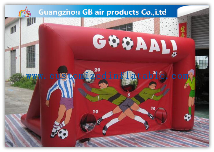 Wholesale Red Funny Boys Inflatable Football Game / Inflatable Sports Arena For Ball Shooting from china suppliers