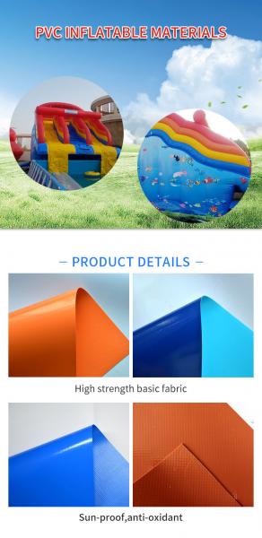 Anti UV 2.1m Width 840D*840D PVC Inflatable Fabric