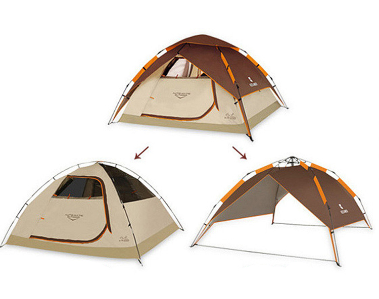 Double Outdoor Camping Tent Water Resistance Well Ventilated Quickly Assemble
