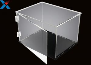 Wholesale Rectangle Acrylic Display Box Open Door Assembled Clear Dust Storage Box from china suppliers
