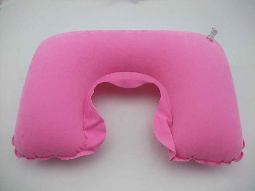 Wholesale inflatable neck pillow, pvc flocking neck pillow, inflatable travel neck pillow from china suppliers